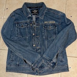 Harley Davidson Denim Jacket - Embroidered 2011 Size L